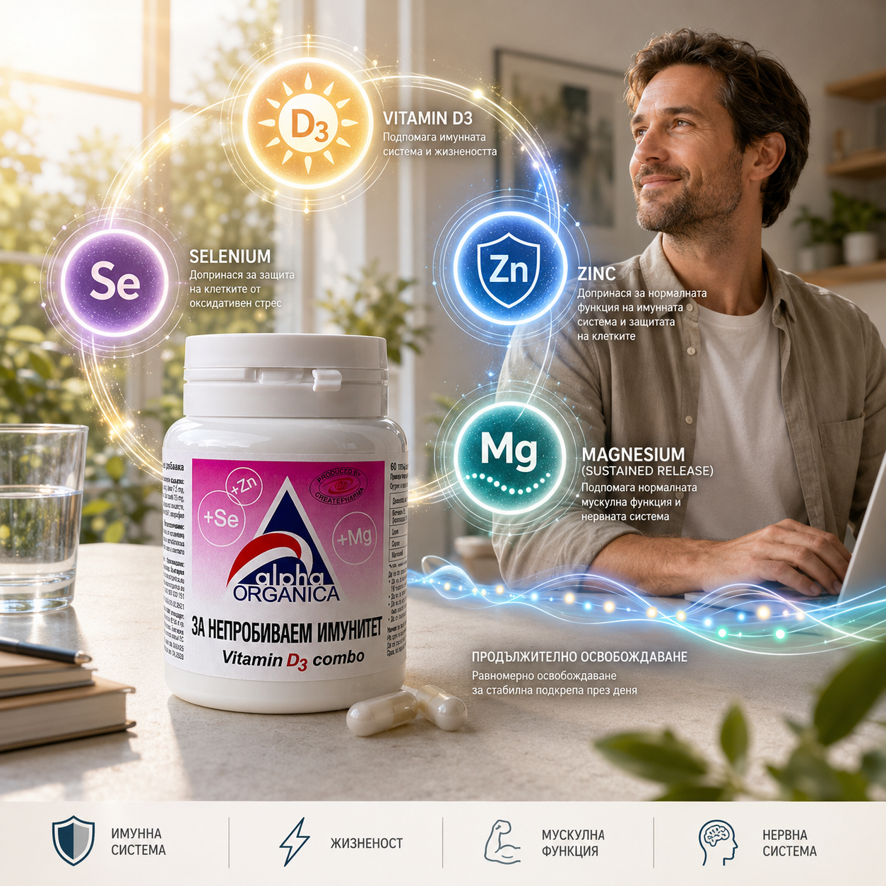 Alpha Organica Vitamin D3 Combo х60